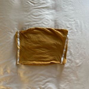 Yellow tube top crop top, size small
